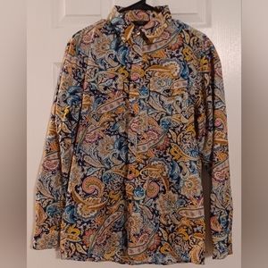 Coofandy paisley long-sleeved button-down